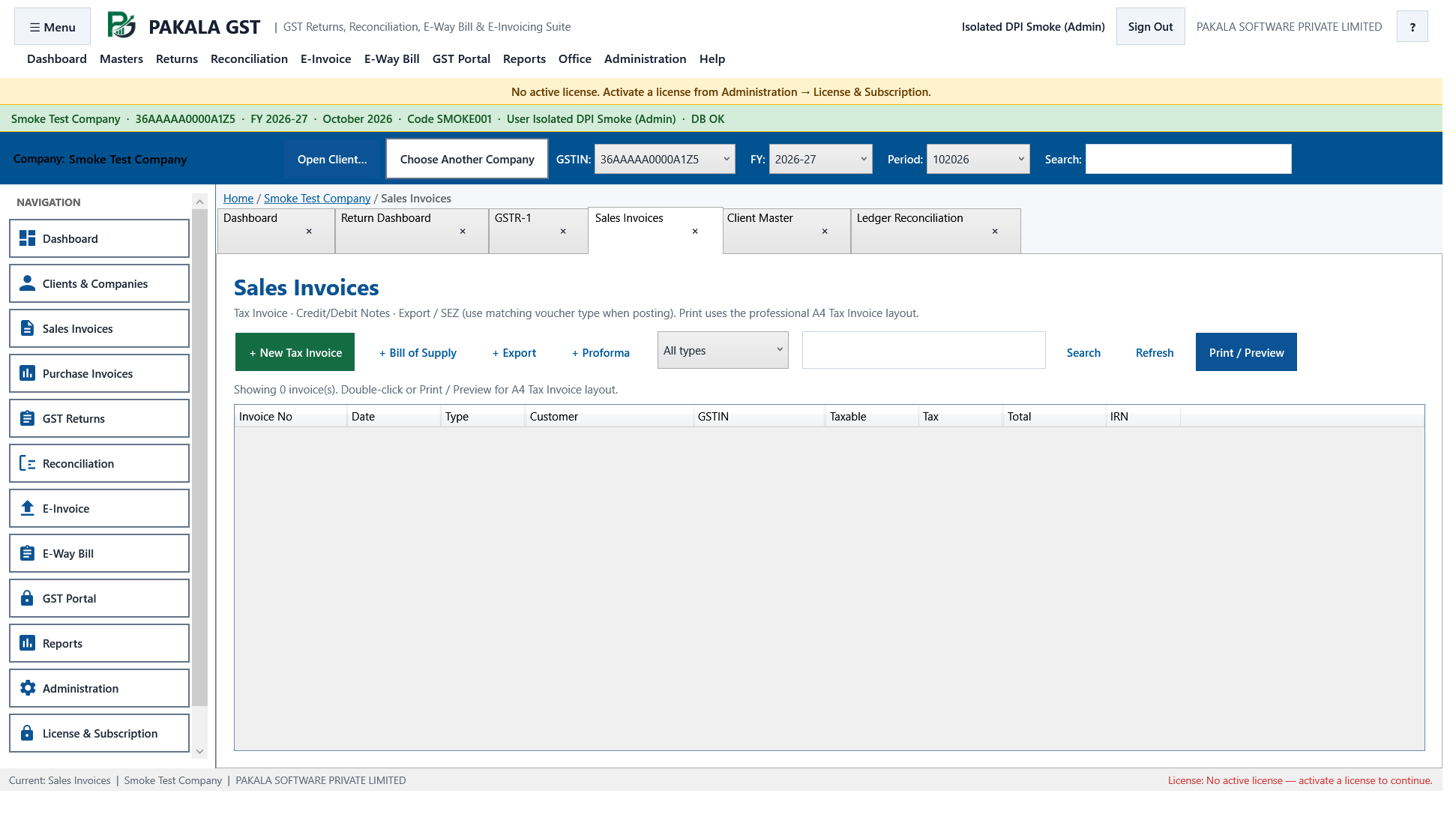 PAKALA GST-AI Sales Invoicing & e-Way Register